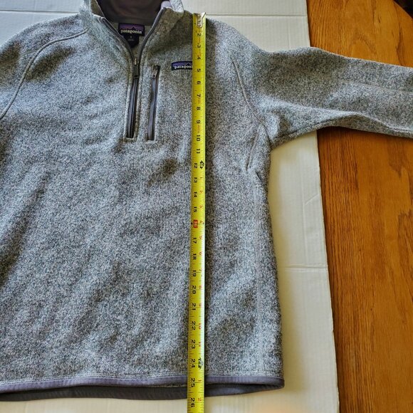 Patagonia Grey Burnout Quarter Zip Long Sleeve Collard Sweater Small Unisex - Picture 14 of 15